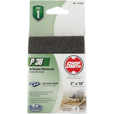 Gator Finishing Platinum 3 In. x 18 In. 36 Grit Coarse Heavy Duty Sanding Belt 7083